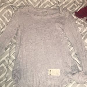 mudd long sleeve sweater with lace on the side